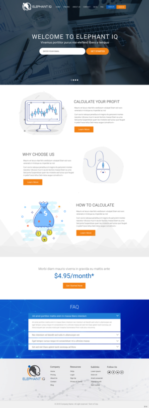 Web Design par pb pour Elephant IQ | Design : #19588259