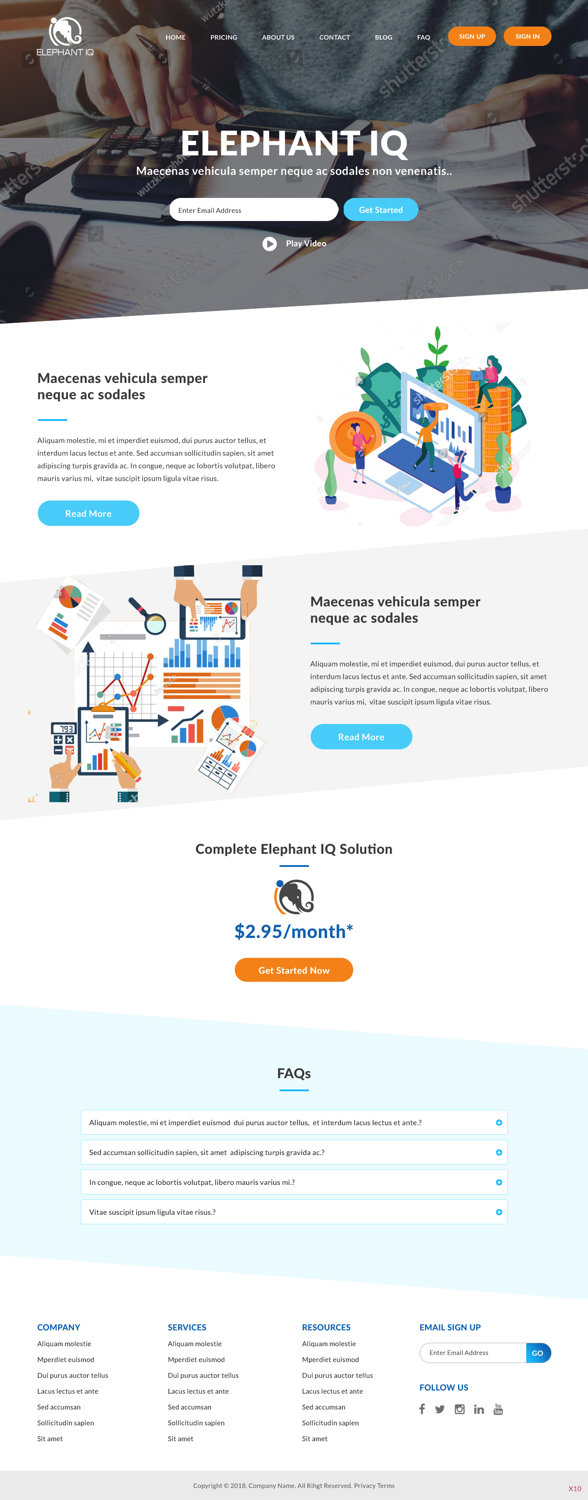 Web Design par pb pour Elephant IQ | Design #19588260