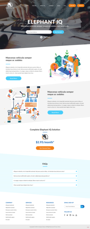 Web Design par pb pour Elephant IQ | Design : #19588260