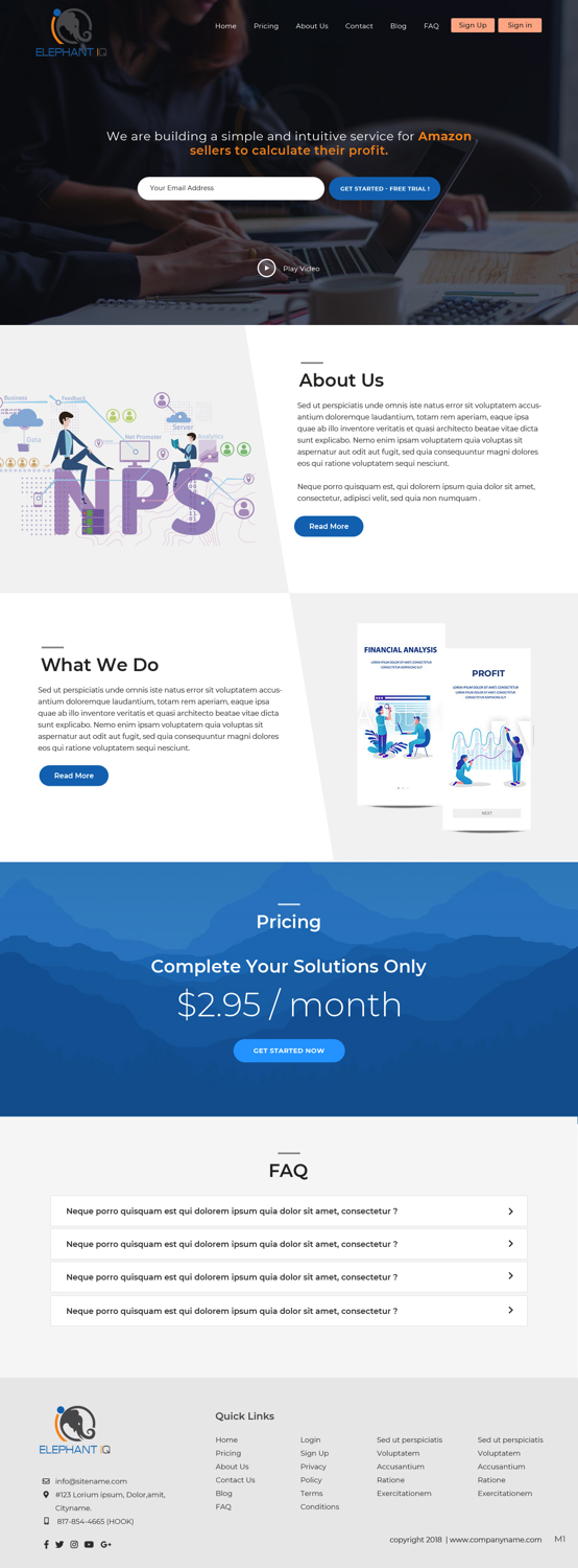 Web Design by pb for Elephant IQ | Design #19597279