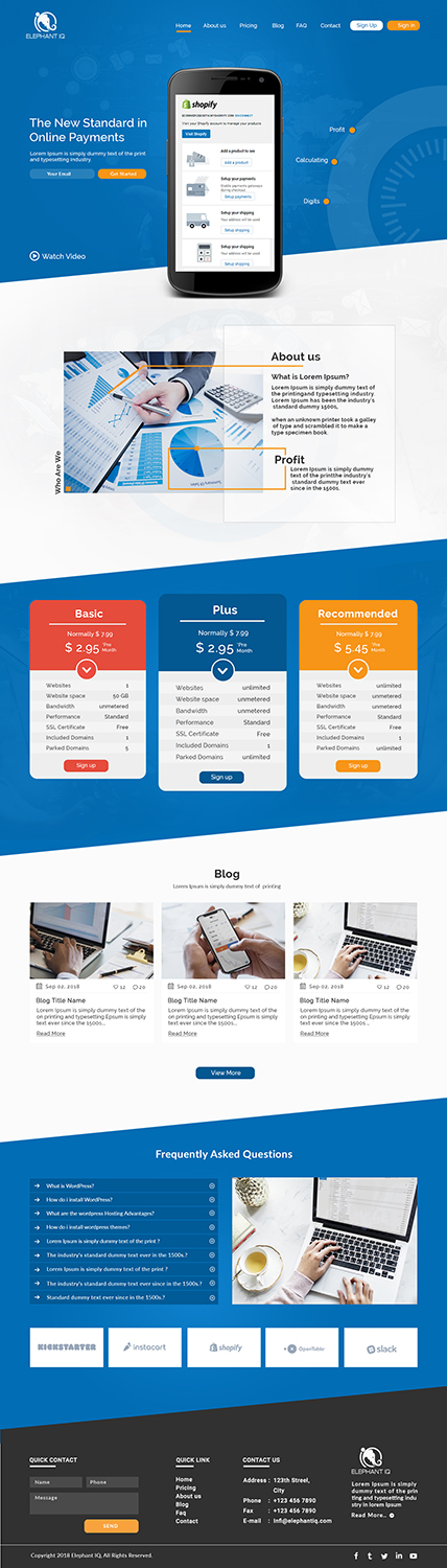 Web Design by bdesigner9 for Elephant IQ | Design #19630903
