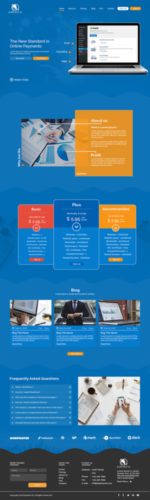Web Design by bdesigner9 for Elephant IQ | Design: #19630904