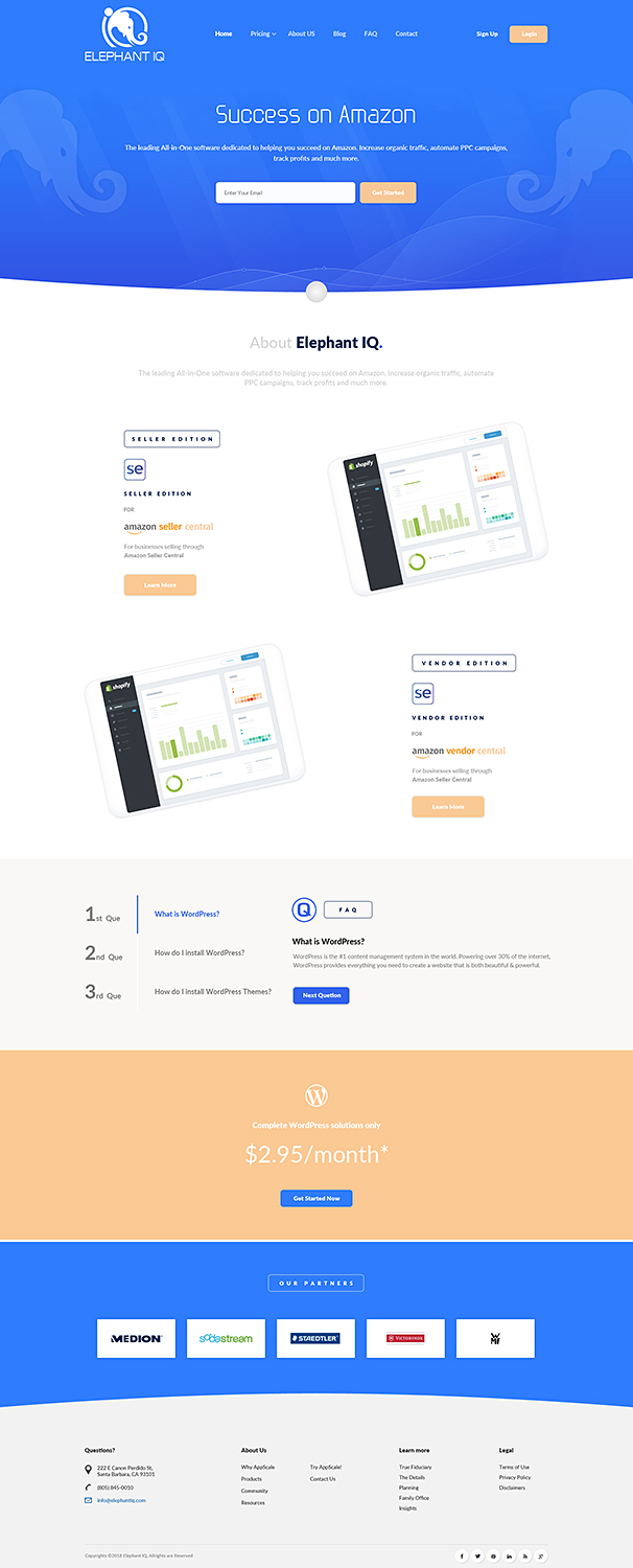 Web Design by PiXthemes for Elephant IQ | Design #19630015