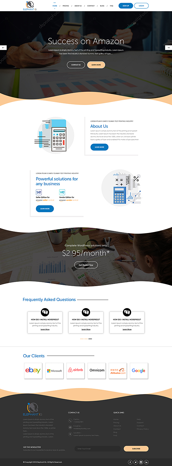 Web Design by PiXthemes for Elephant IQ | Design #19642584