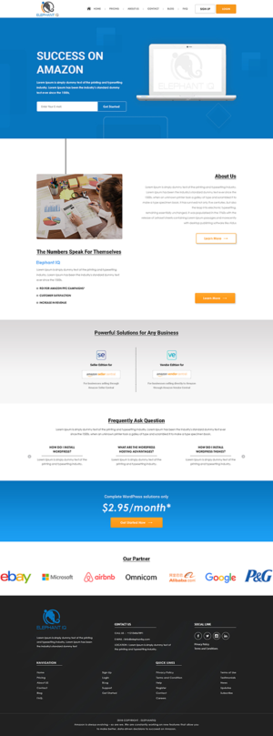 Web Design by PiXthemes for Elephant IQ | Design: #19660360