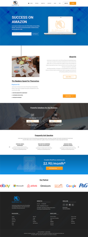 Web Design by PiXthemes for Elephant IQ | Design: #19660372
