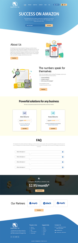 Web Design by PiXthemes for Elephant IQ | Design: #19660559