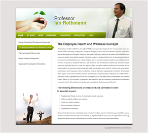 A personal web site design for Prof Ian Rothmann | Web Design by krishnan
