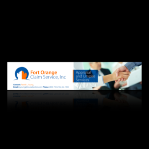 Banner-Design von M K G für Fort Orange Claim Service, Inc. | Design: #19630889