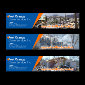 Diseño De Banner Publicitario por M K G para Fort Orange Claim Service, Inc. | Diseño: #19686365