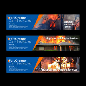 Line One: Fort Orange Claim Service, Inc. Line two: Appraisal and Umpire Services | Banner-Design von M K G