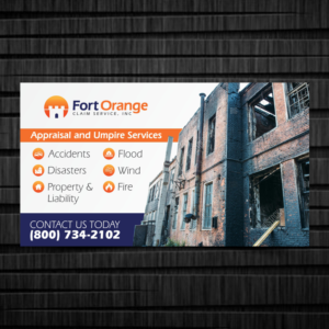 Line One: Fort Orange Claim Service, Inc. Line two: Appraisal and Umpire Services | Banner-Design von ecorokerz