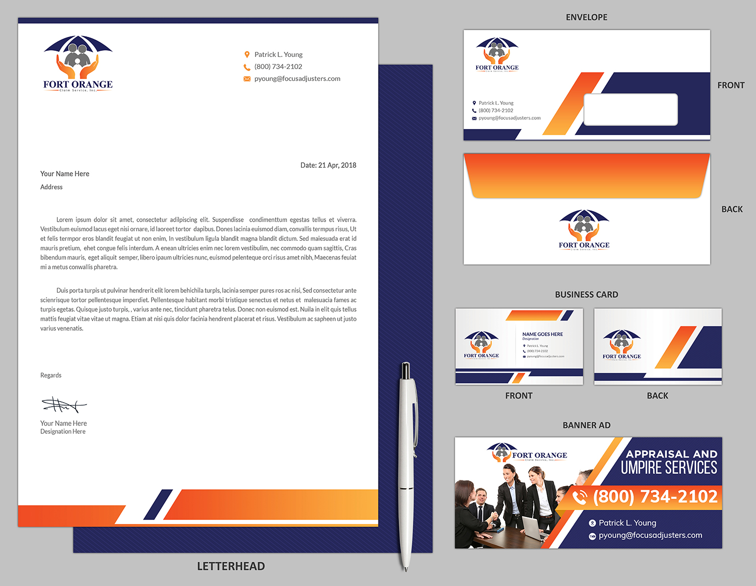 Banner Ad Design by SAI DESIGNS for Fort Orange Claim Service, Inc. | Design #19606666