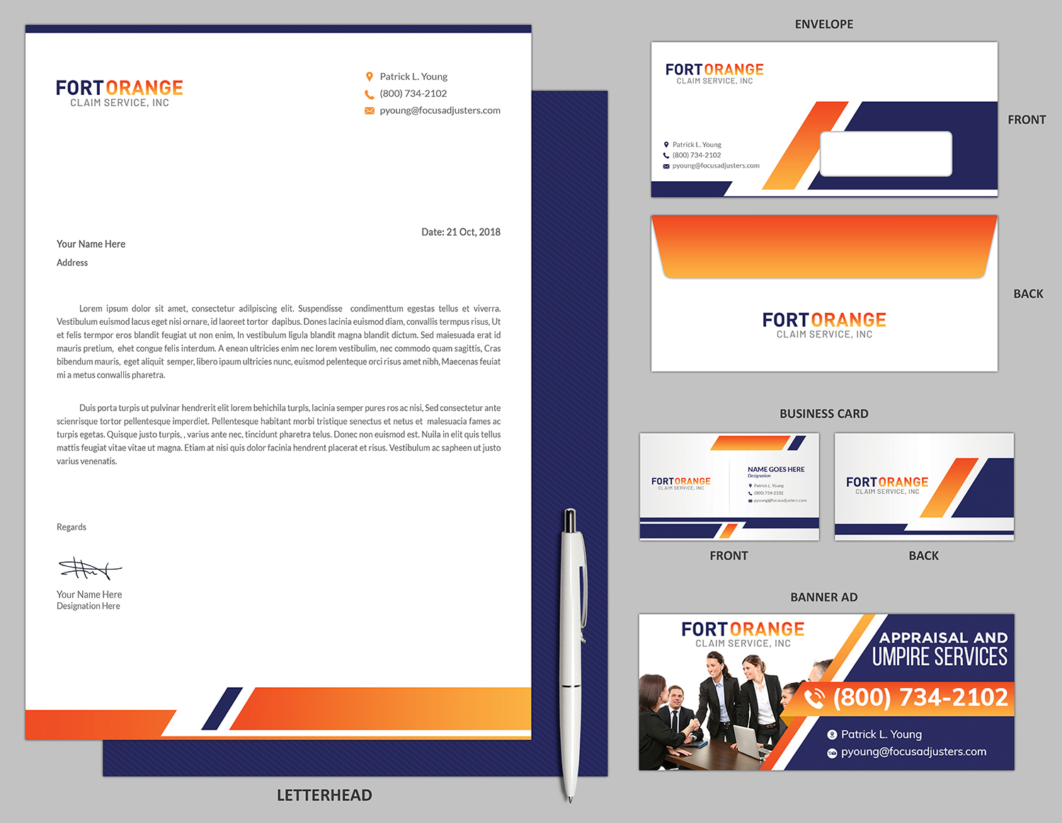 Banner Ad Design by SAI DESIGNS for Fort Orange Claim Service, Inc. | Design #19629593