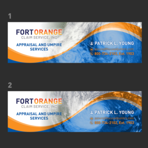 Line One: Fort Orange Claim Service, Inc. Line two: Appraisal and Umpire Services | Banner-Design von Emmanuel Creations
