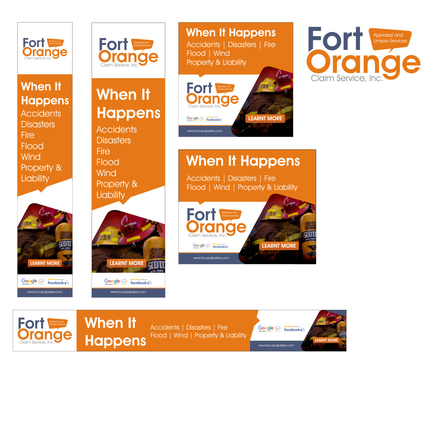 Banner Ad Design by DG+ for Fort Orange Claim Service, Inc. | Design #19613191