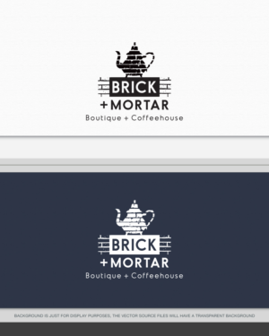 Brick + Mortar boutique and coffeehouse | Logo Design by AD-X