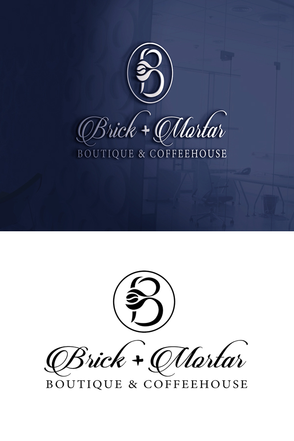 Logo Design by quantumwebtech for Brick + Mortar boutique and coffeehouse | Design #19618962
