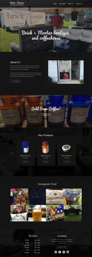 Logo Design by **INCREDIBLEDESIGNERS** for Brick + Mortar boutique and coffeehouse | Design: #19623685