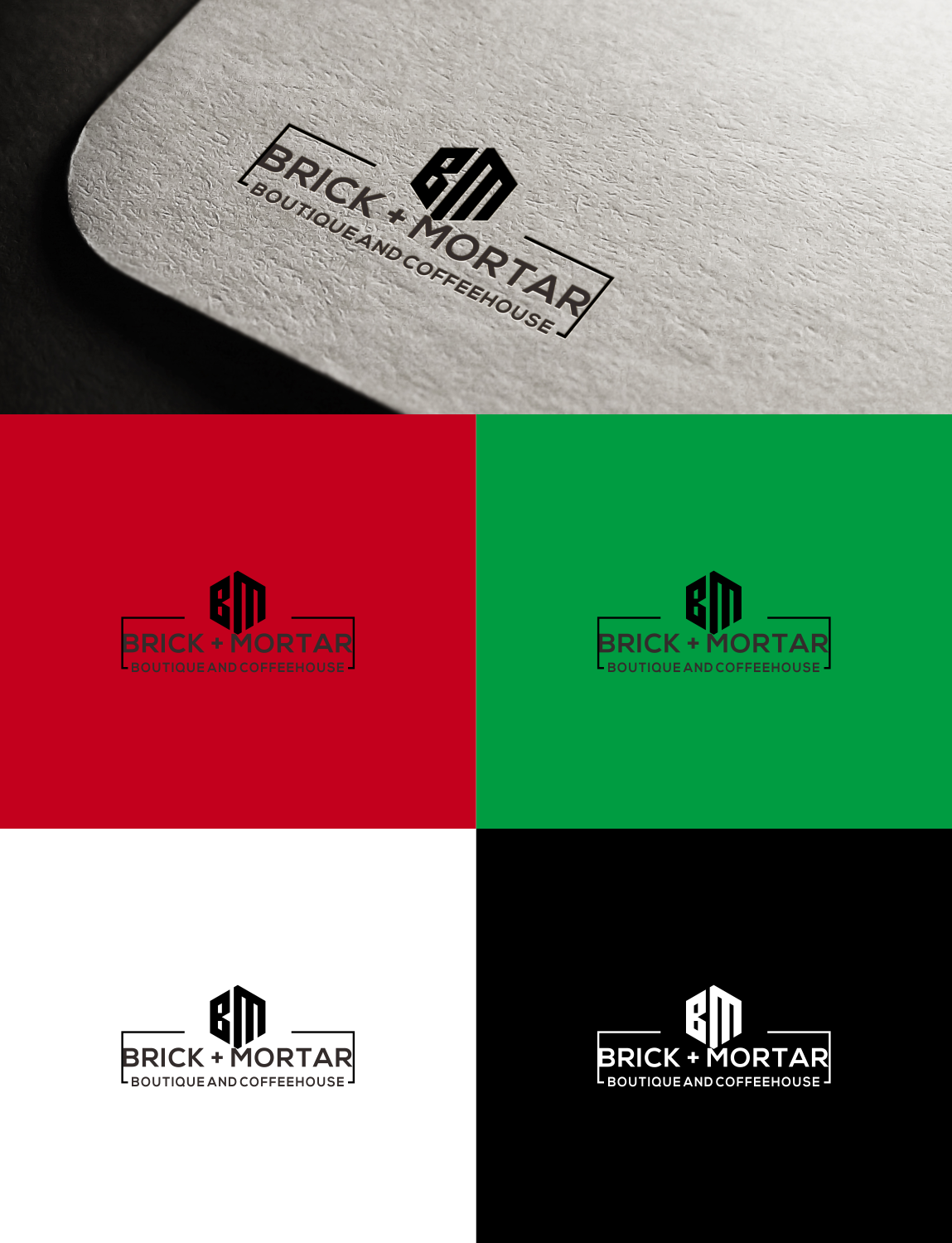 Logo Design by suthita 2 for Brick + Mortar boutique and coffeehouse | Design #19617526