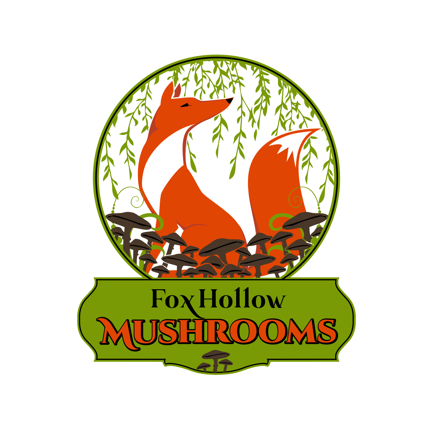 Logo Design by borzoidd for Fox Hollow Mushrooms | Design #19709707