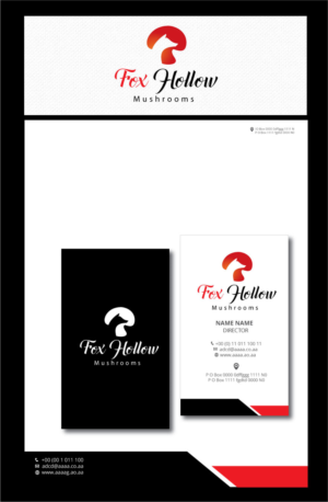 Logo Design by zebronicgraphic for Fox Hollow Mushrooms | Design: #19622905