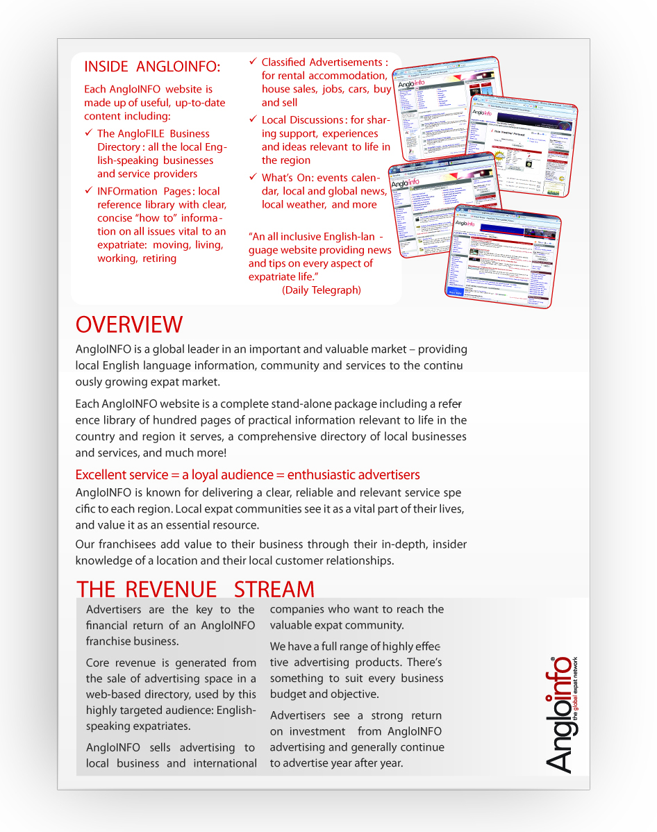 Brochure Design by DAStudioDesigns for AngloINFO | Design #688300