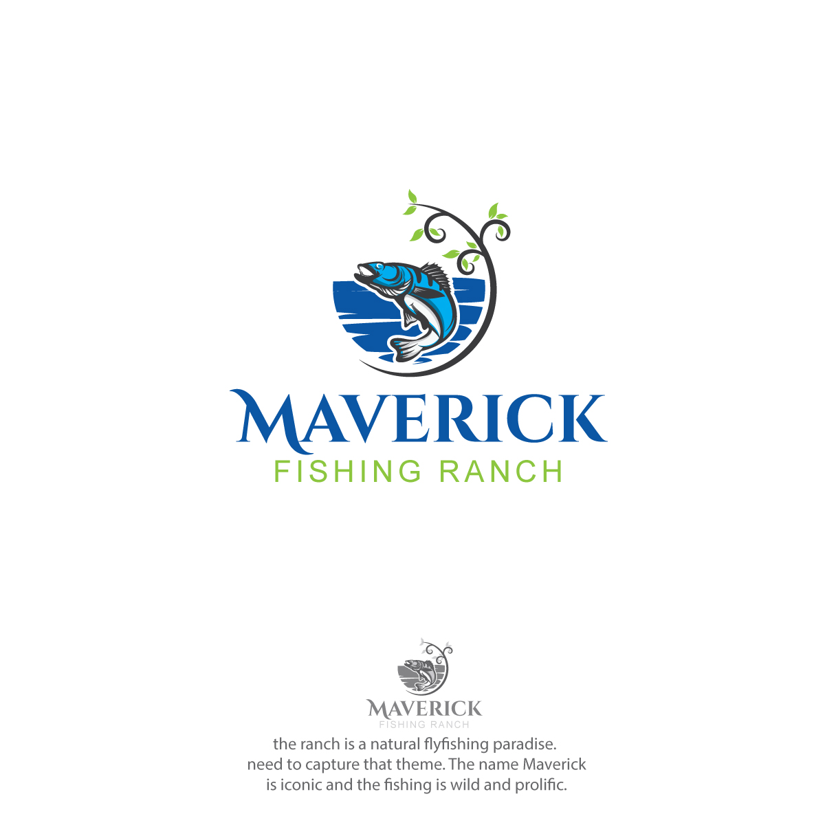 Logo-Design von brand maker für Maverick Fishing Ranch | Design #19597817