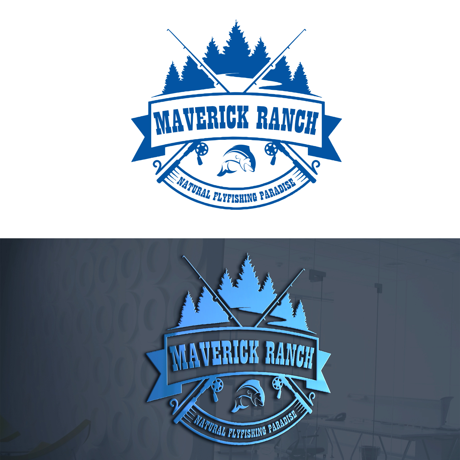 Logo Design by kpgroup for Maverick Fishing Ranch | Design #19655912
