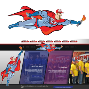 Horizontal Flying Super Hero from Current Art | Vector Design by Rickyy