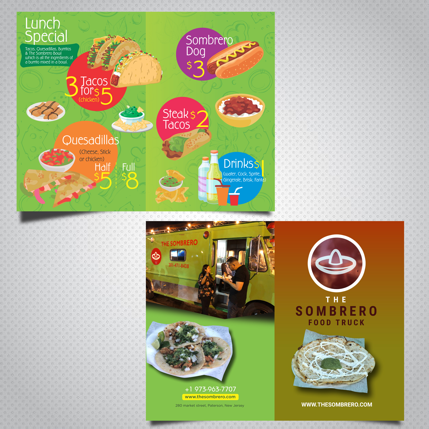 Diseño de Menú por uk para The Sombrero Food Truck | Diseño #19630619