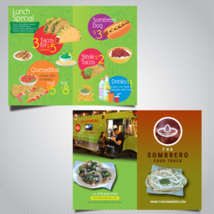 Diseño de Menú por uk para The Sombrero Food Truck | Diseño: #19630619