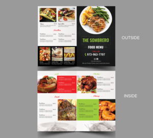 The Sombrero Food Truck | Diseño de Menú por SAI DESIGNS