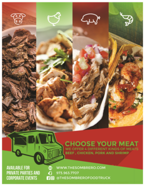 Diseño de Menú por mrmrnjr para The Sombrero Food Truck | Diseño: #19713015