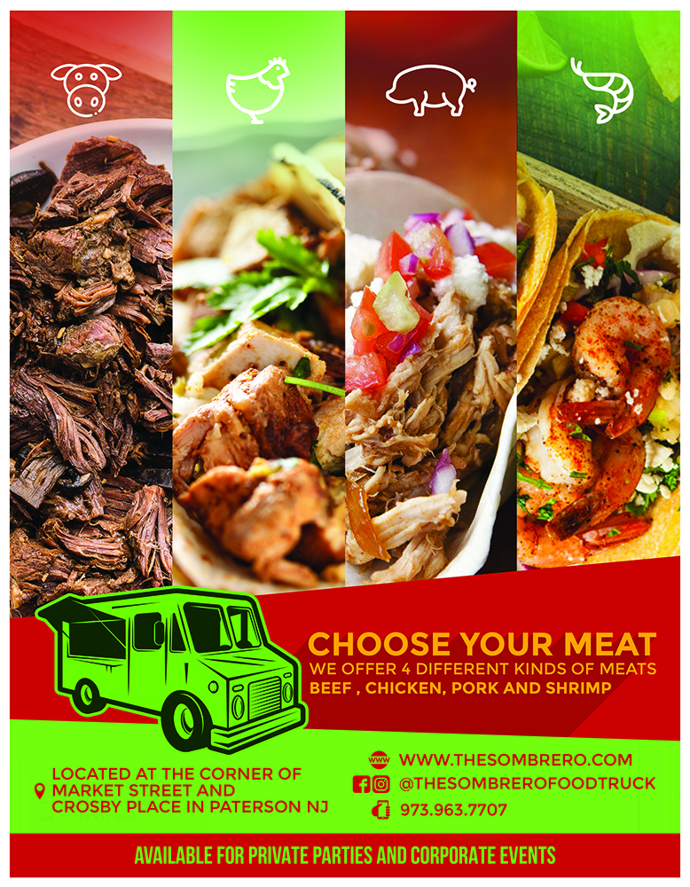 Diseño de Menú por mrmrnjr para The Sombrero Food Truck | Diseño #19735156