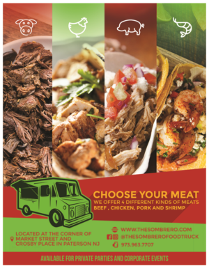 Diseño de Menú por mrmrnjr para The Sombrero Food Truck | Diseño: #19735156