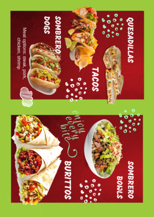 Diseño de Menú por AnneWanjiku para The Sombrero Food Truck | Diseño: #19654487
