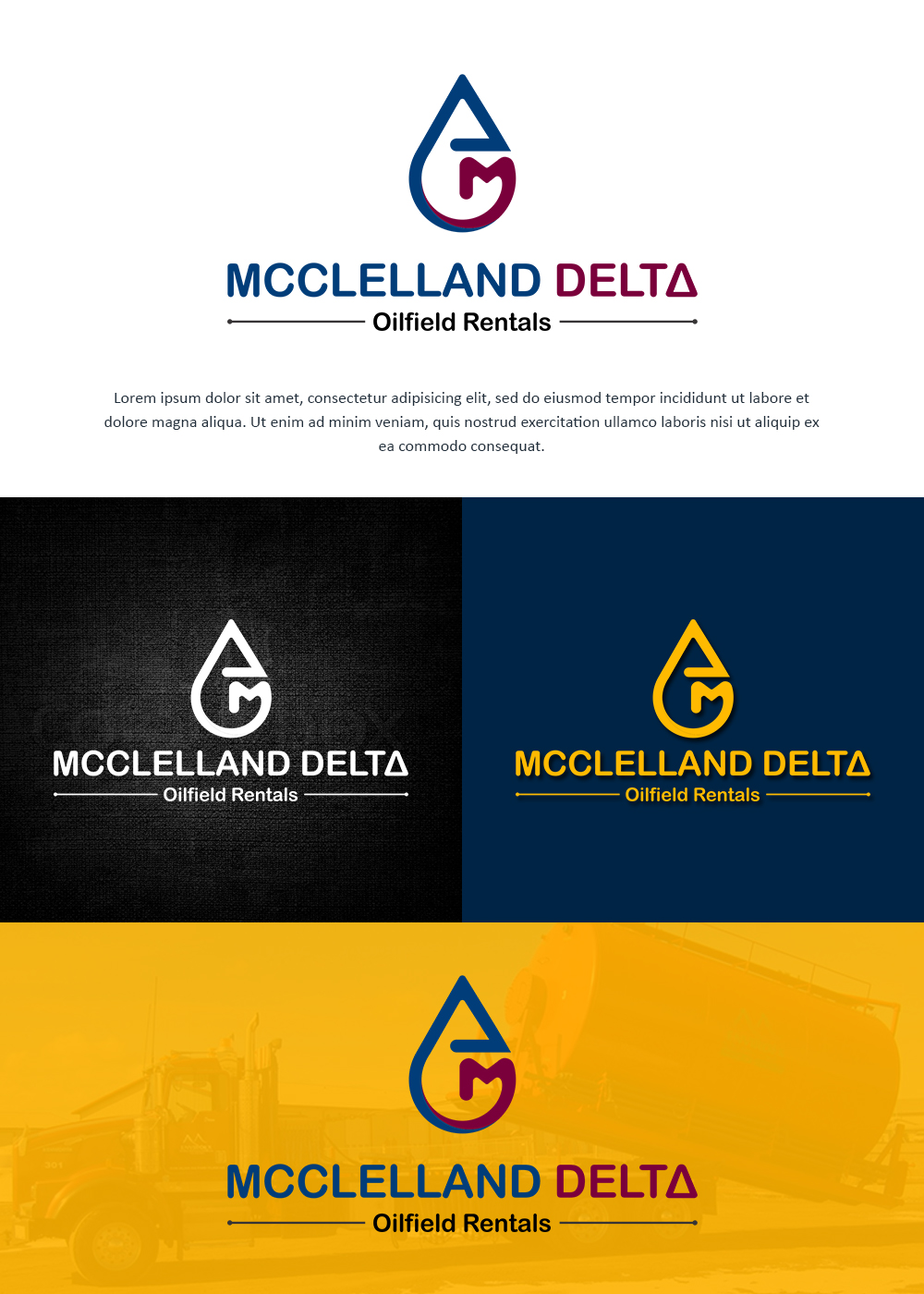 Logo Design by ashish kumar 3 for McClelland Delta Oilfield Rentals | Design #19613084