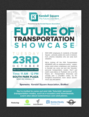 Kendall Square Association Needs Posters for Future of Transportation Showcase | Flyer-Design von SAI DESIGNS