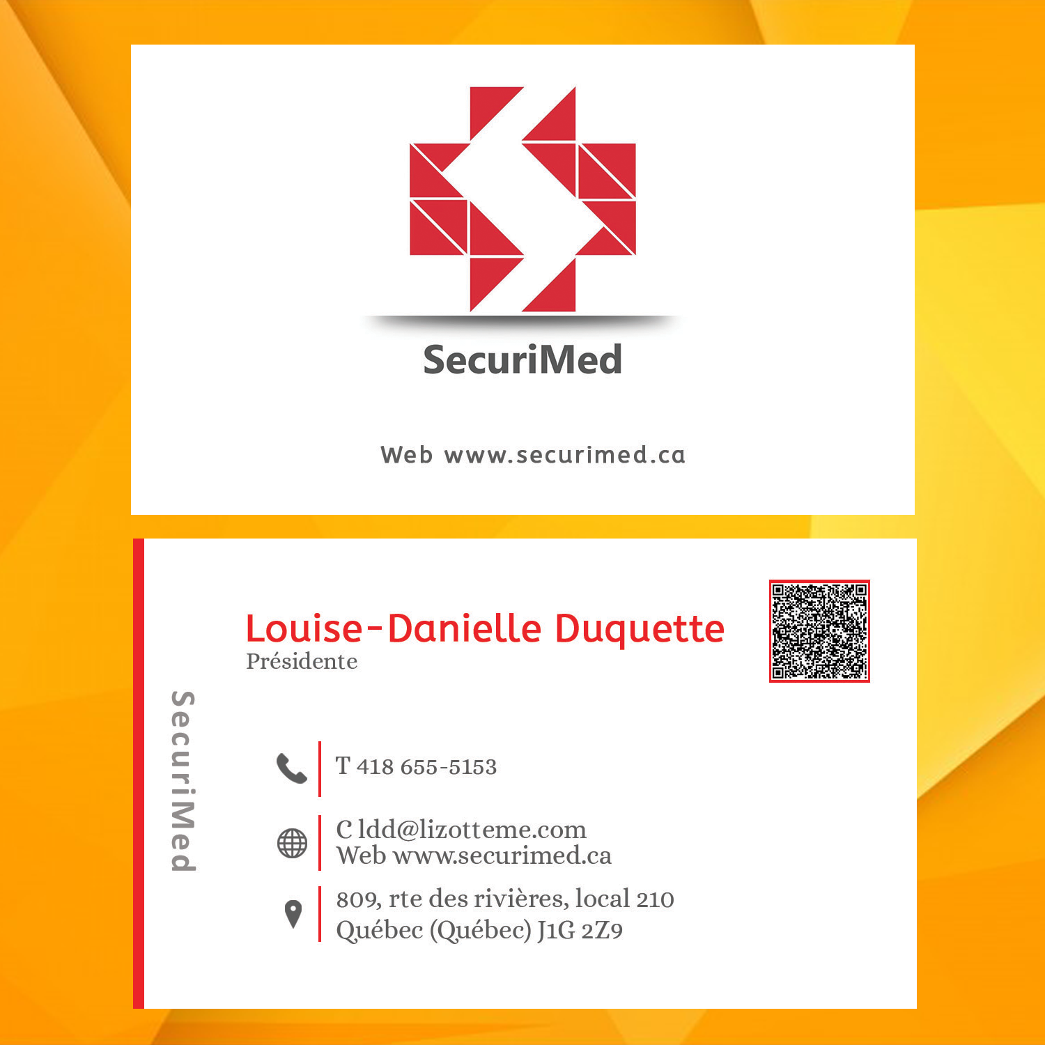 Business Card Design by Masba Habib for SECURIMED | Design #19729786