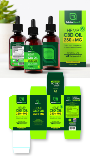 Reliable ReLeaf HEMP Cannabis CBD tinctures   | Etikett-Design von ZEKKOUR Fouzi