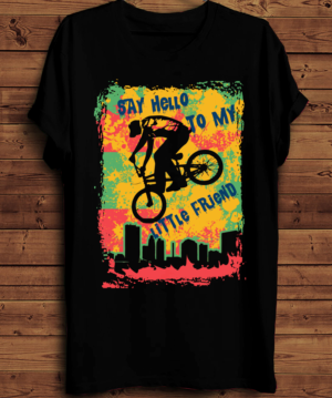 Say Hello To My Little Friend - Street Art Sports T-Shirt | Design de T-shirt par creative gravity