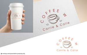 Coffee w/ Carrie & Calie  | Logo Design by Juli creation