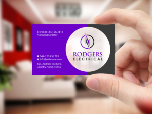 Visitenkarten-Design von Creations Box 2015 für Rodgers Electrical | Design #19630973