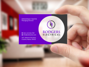 Business Card Design by Creations Box 2015 for Rodgers Electrical | Design #19630973