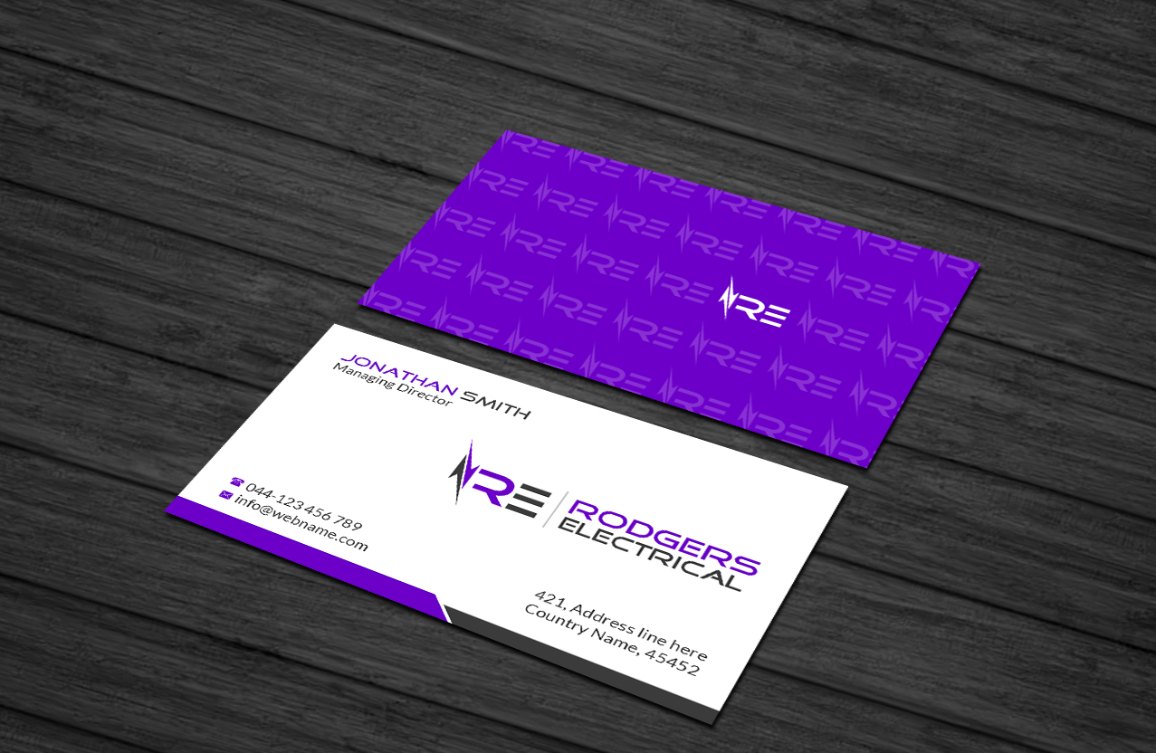 Design de Carte de Visite par Creations Box 2015 pour Rodgers Electrical | Design #19630976