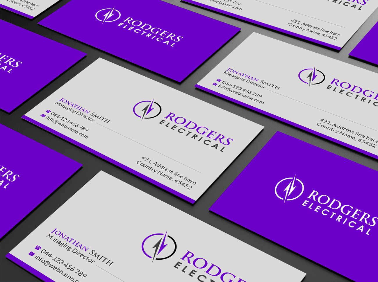 Diseño de Tarjeta de Presentación por Creations Box 2015 para Rodgers Electrical | Diseño #19630977