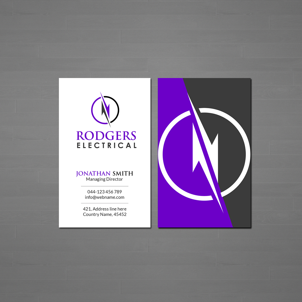 Business Card Design by Creations Box 2015 for Rodgers Electrical | Design #19630983
