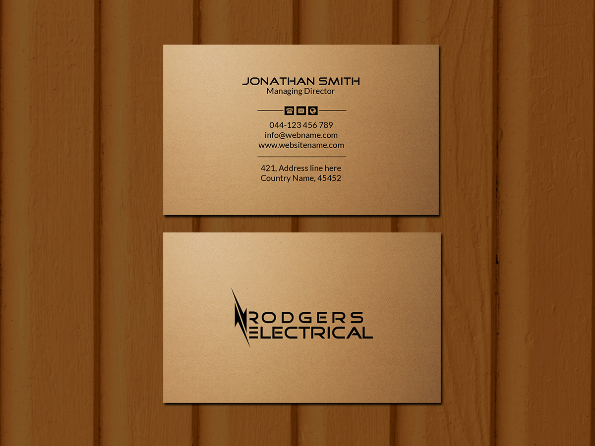 Diseño de Tarjeta de Presentación por Creations Box 2015 para Rodgers Electrical | Diseño #19630985