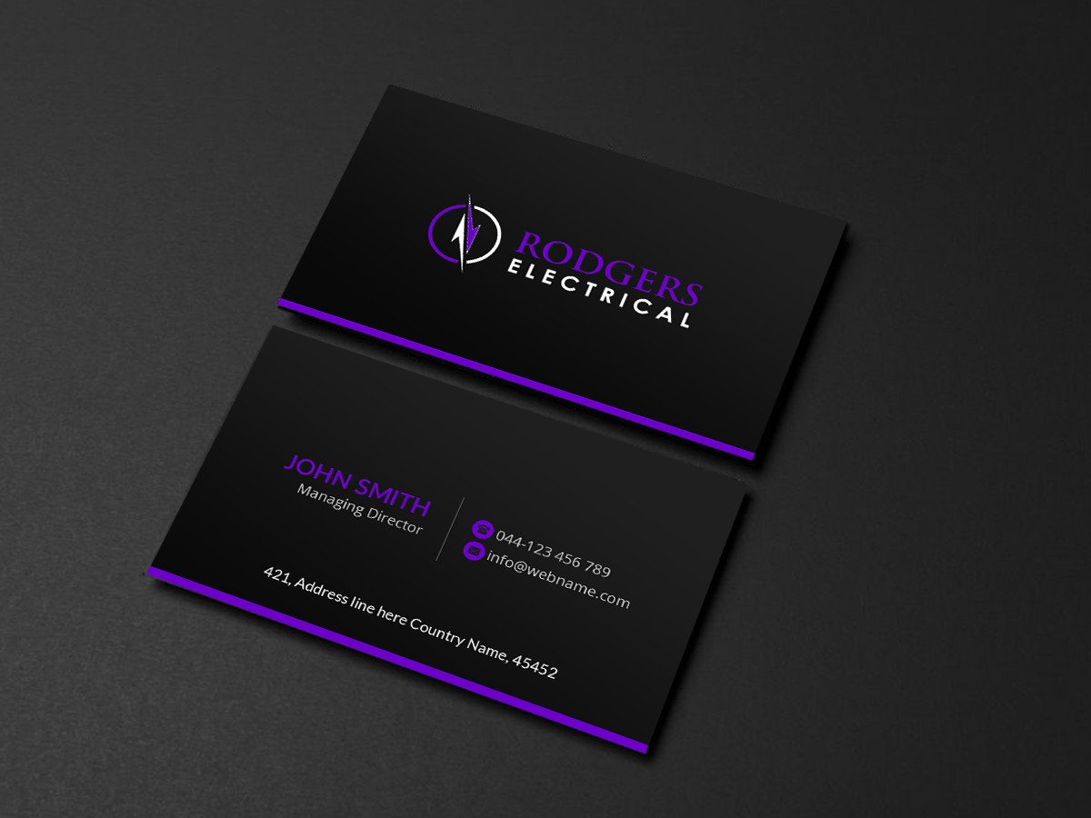 Business Card Design by Creations Box 2015 for Rodgers Electrical | Design #19631037